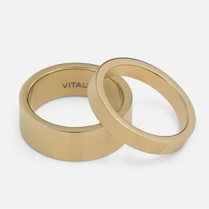 Steel Chic Duo: The Grip Minimalistic Band Rings